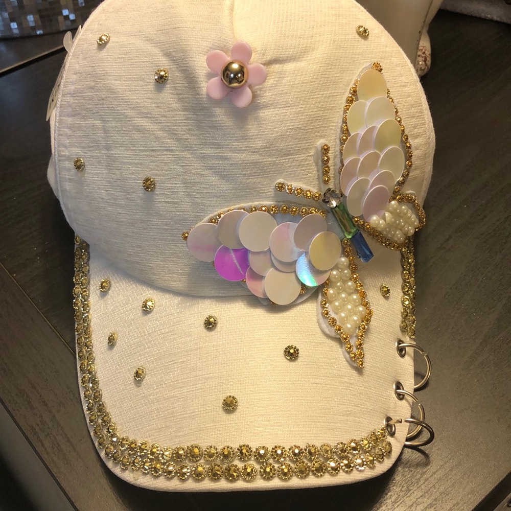 White Butterfly Trucker Cap